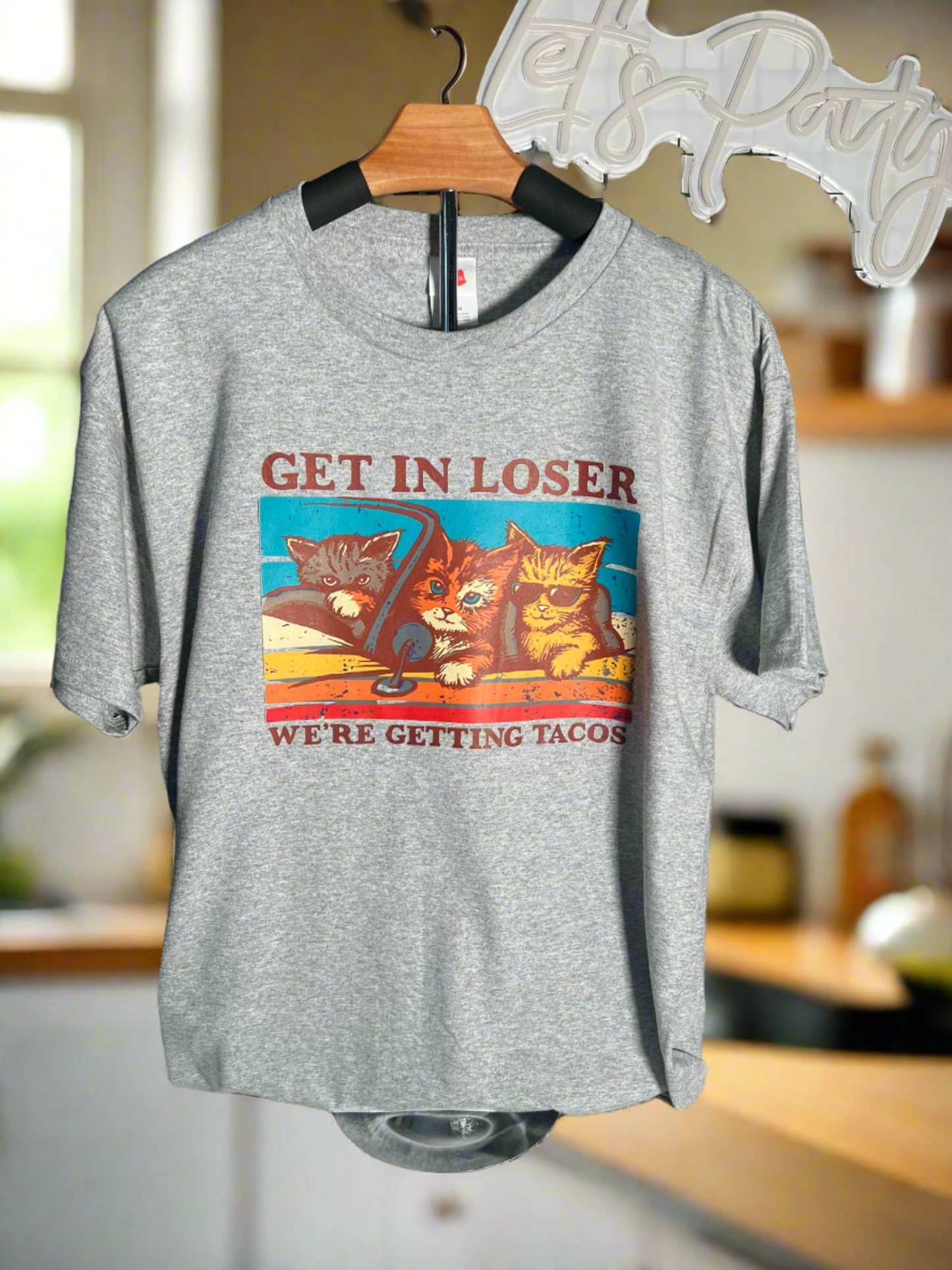 TacoCats T-shirt "Get In Loser - We're Getting Tacos" with Cool Cats