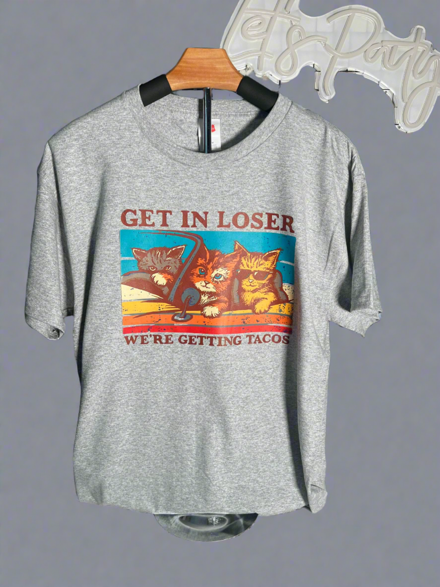 TacoCats T-shirt "Get In Loser - We're Getting Tacos" with Cool Cats