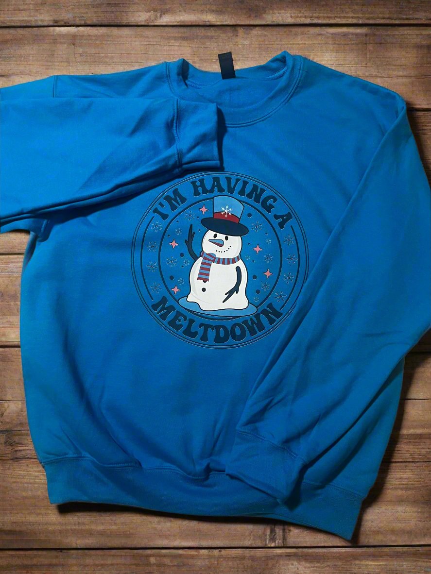 Winter Collection: ❄️☃️ Keep It Cool (Or Not) This Winter with Our “I’m Having a Meltdown” Sweatshirt! ☃️❄️ Funny Sweatshirt