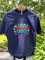 Fun bold Super Dad shirt gift for dads