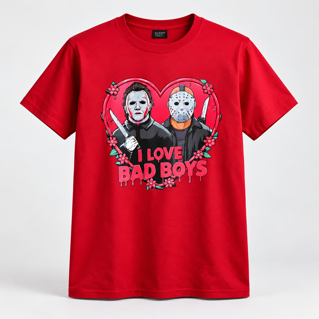 I Love Bad Boys Tee (Myers & Jason) | Grayce Place