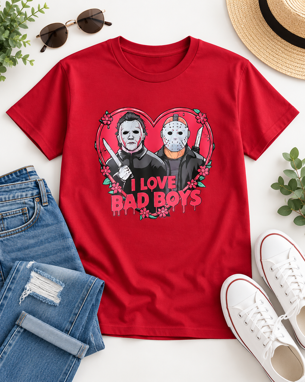 I Love Bad Boys Tee (Myers & Jason) | Grayce Place