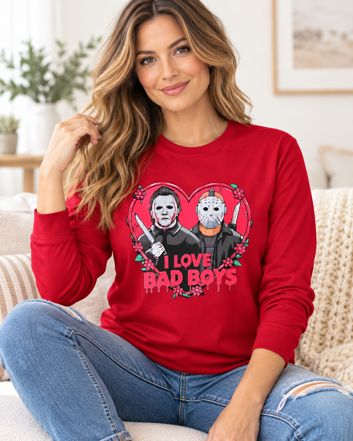 I Love Bad Boys Tee (Myers & Jason) | Grayce Place
