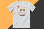 Unisex rainbow cat pride shirt embroidered design
