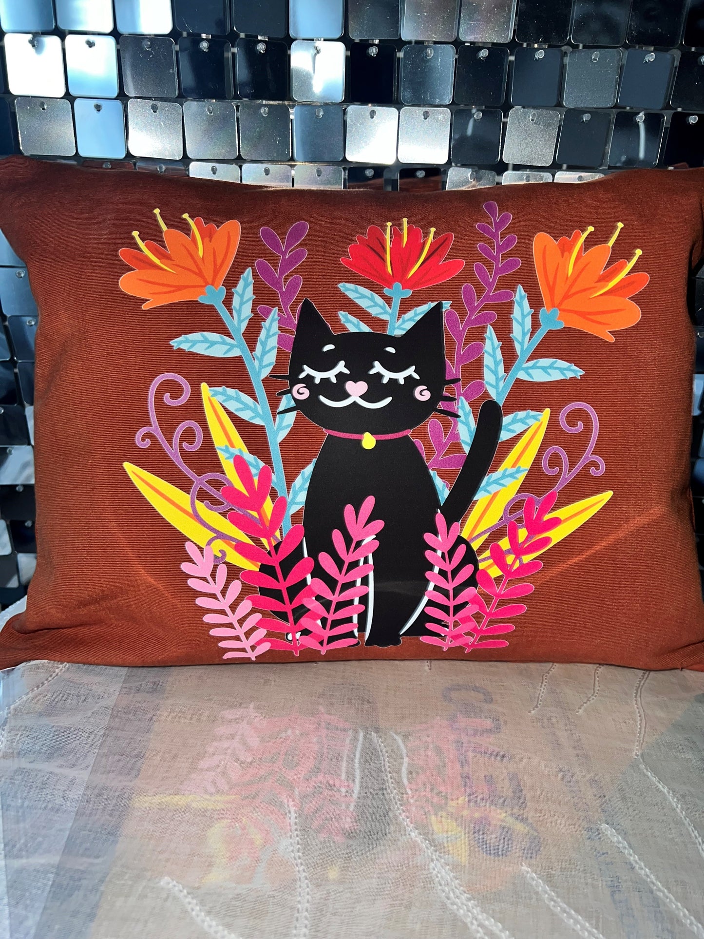 Spring Kitten Accent Pillow