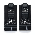 Luxury Black Embroidered Towel Set – 6-Piece Reindeer & Snowflake Holiday Collection | Grayce Place