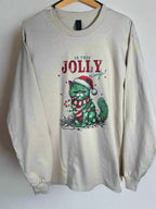 Is This Jolly Enough cat Christmas shirt – novelty holiday graphic tee