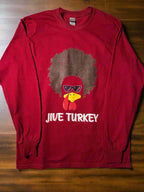 Funny Thanksgiving tee with retro 70s turkey design and bold lettering