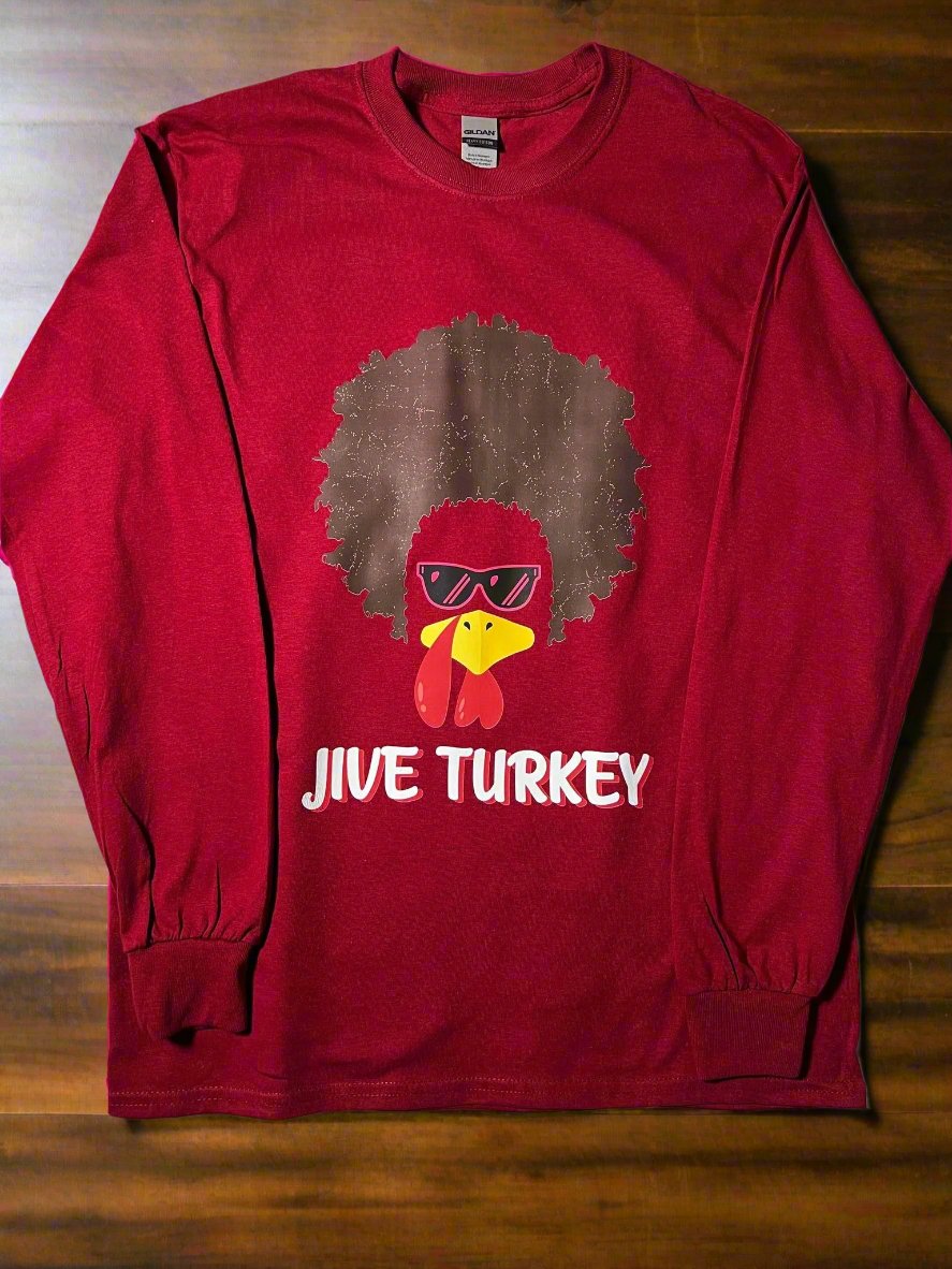 Funny Thanksgiving tee with retro 70s turkey design and bold lettering