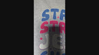 Close up of back design Stars and Stripes design