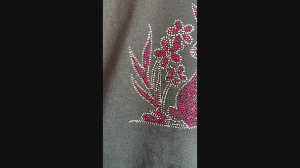 close up bunny rhinestone design