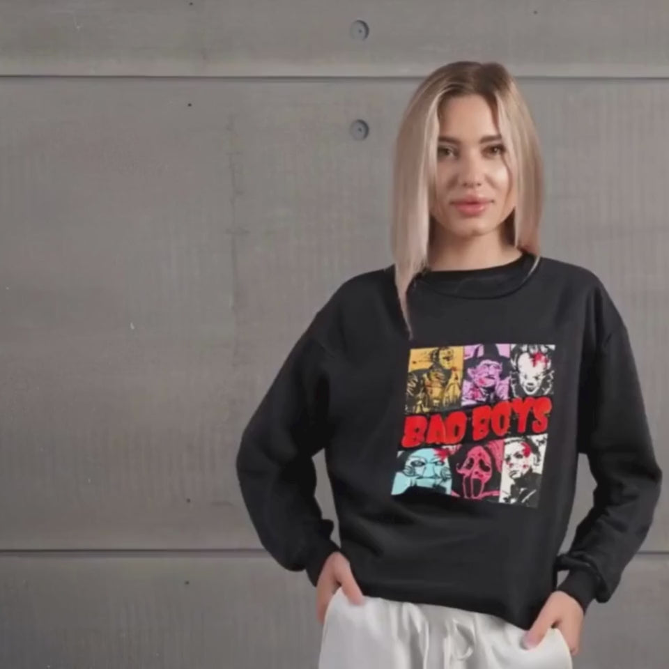 Video-of-a-model-wearing-a-Bad-Boys-Classic-Horror-shirt