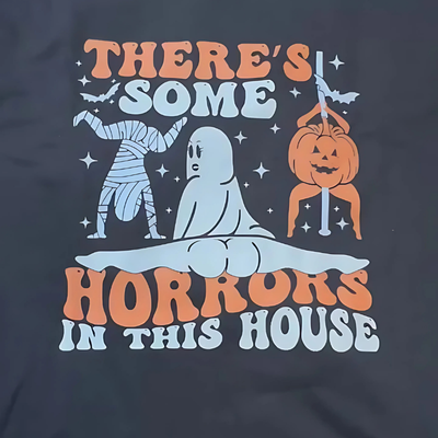 There’s Some Horrors in This House Halloween T-Shirt – Funny Retro Tee